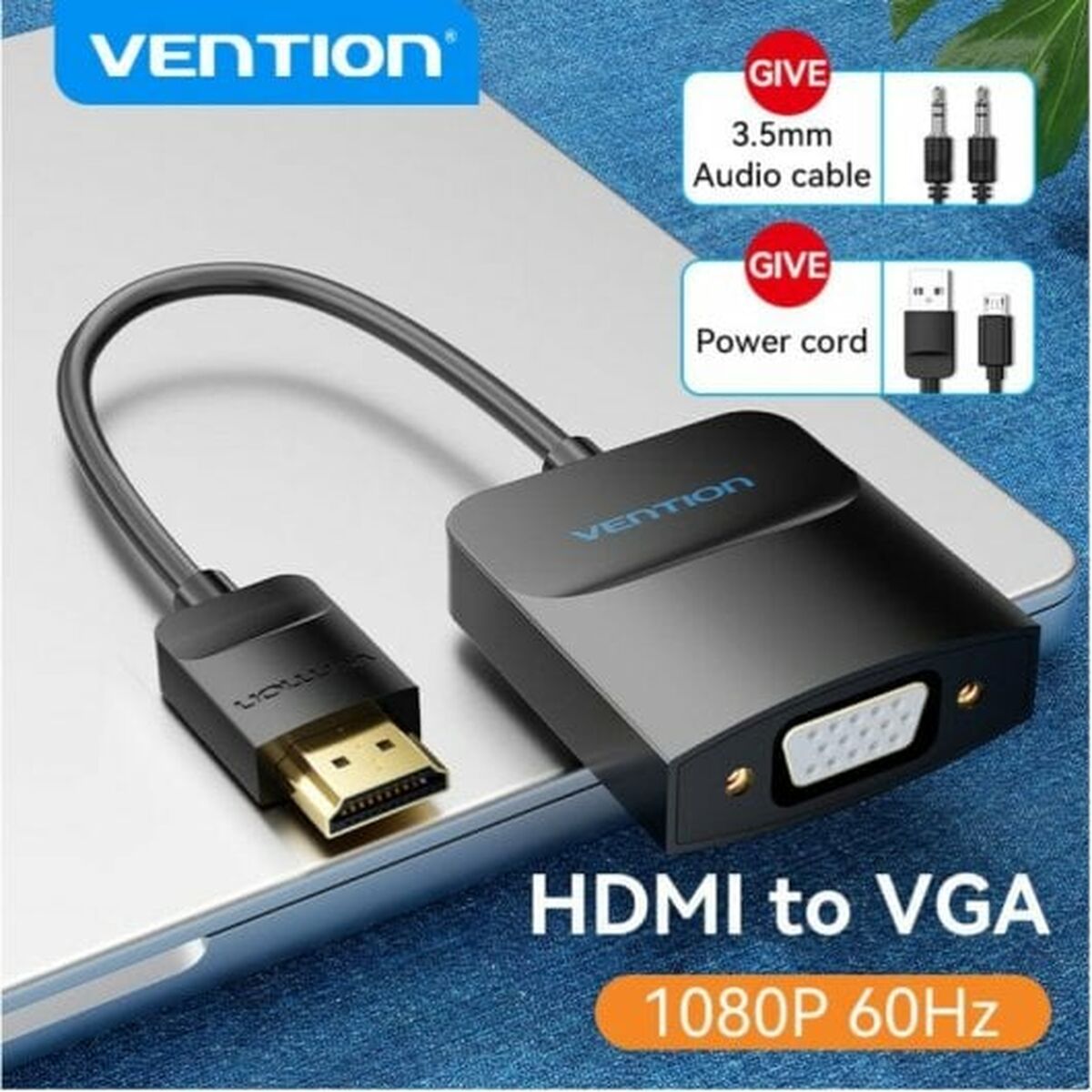 Адаптер HDMI—VGA Vention 42154 Чёрный 15 cm